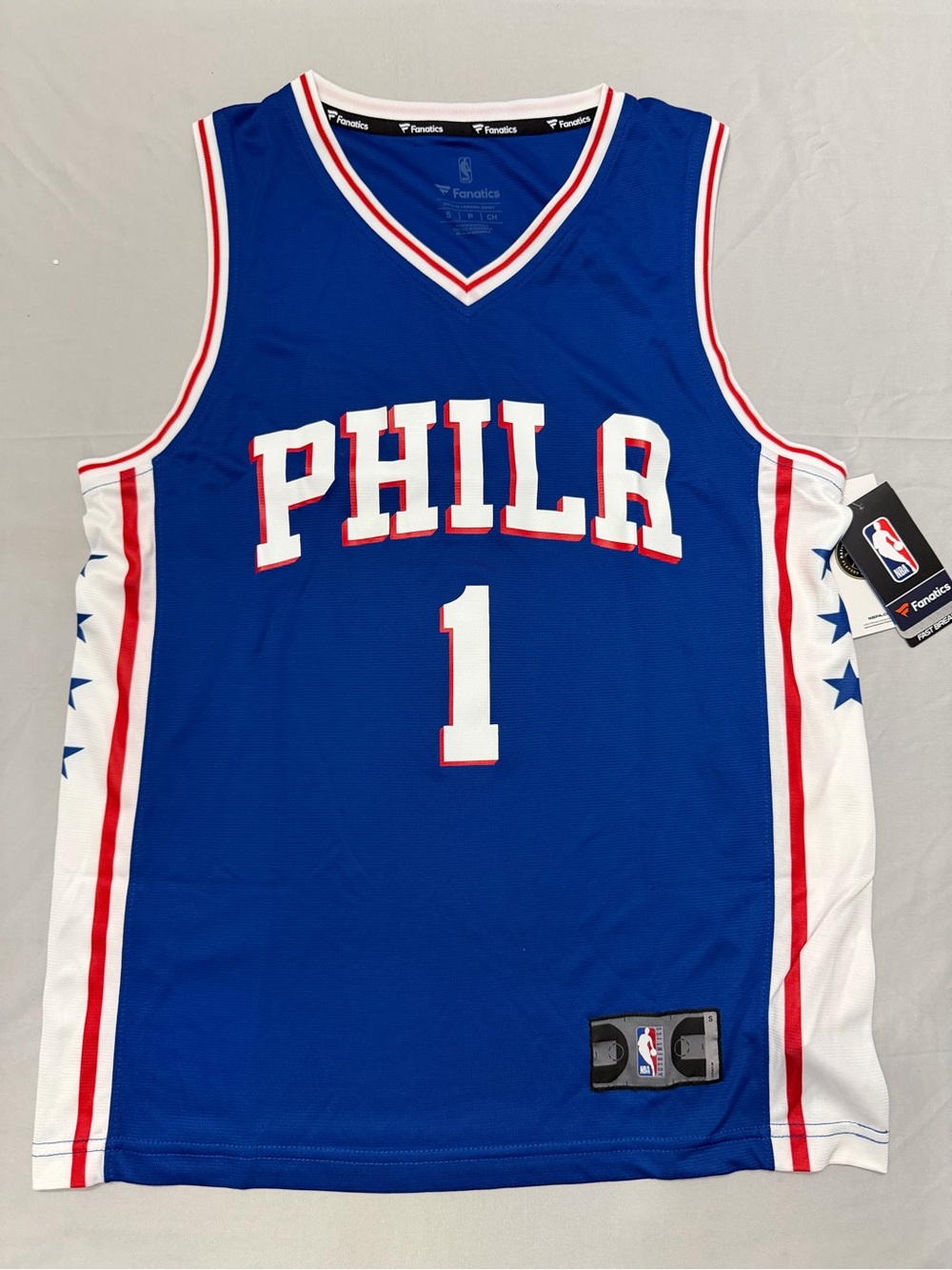 NBA Blue PHILA Basketball Jersey - #1